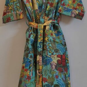 Teal Frida Cotton Kimono