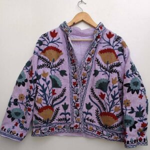 Cotton Suzani Jacket - Lavender