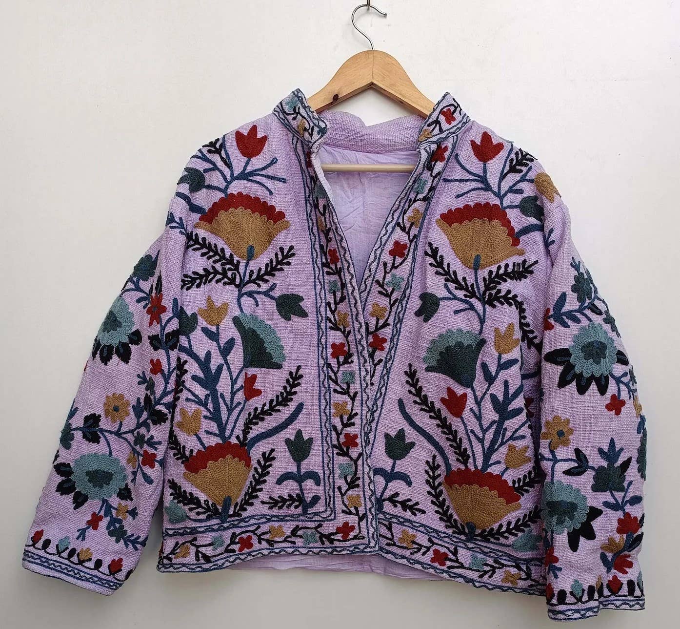 Cotton Suzani Jacket - Lavender