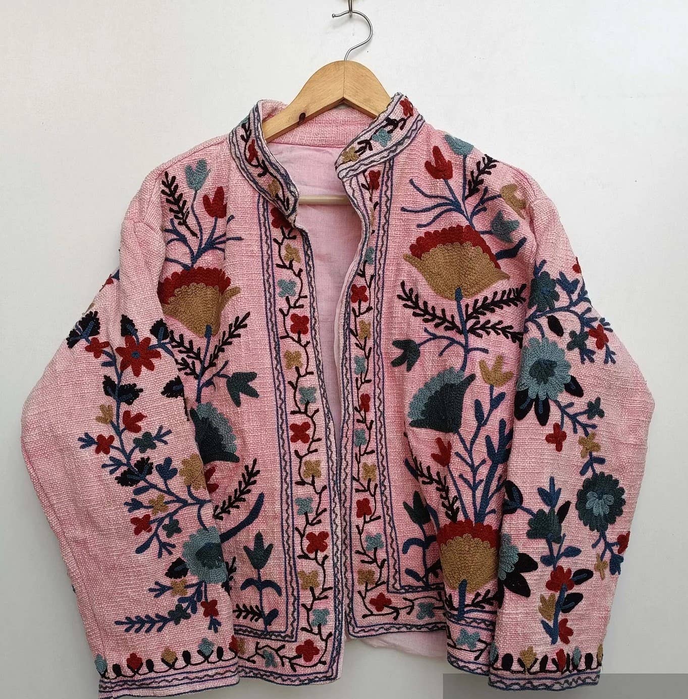 Cotton Suzani Jacket - Pink